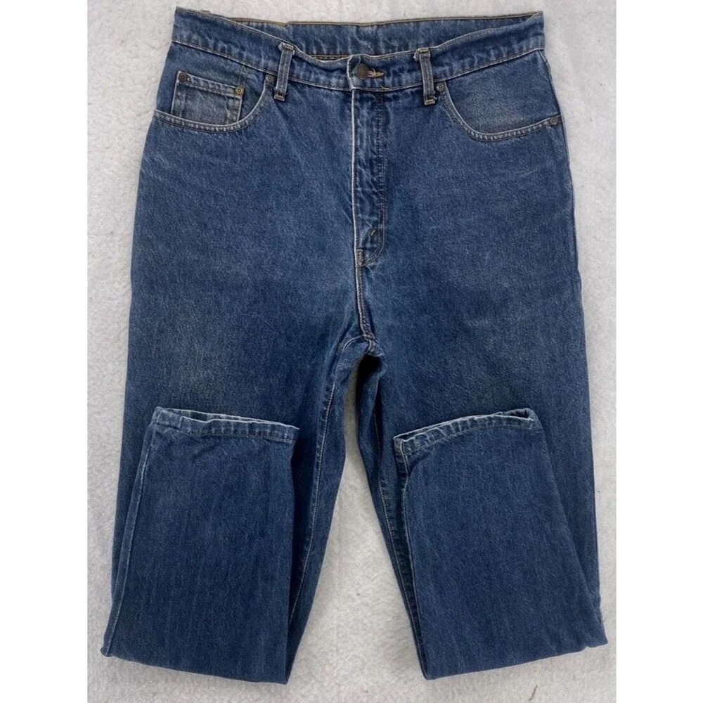 Vintage Levis Orange Tab High Rise Tapered Leg Jeans Medium  Blue Denim 33x32